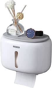 Wall Mounted Waterproof Toilet Paper Holder Shelf Multifunctional