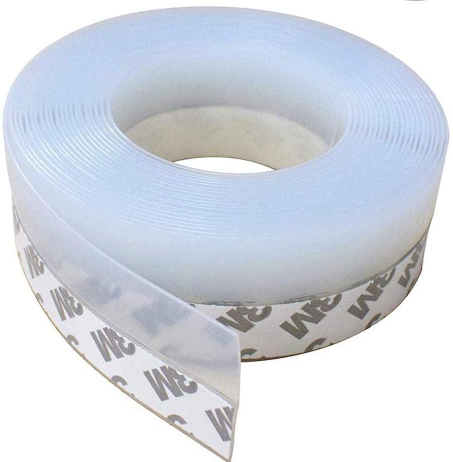 Weather Stripping Silicone Door Bottom Seal Strip Tape Stopper Strong Self Adhesive Door Strip Seal Tape Waterproof Windproof Dust-Proof Transparent Tape for Doors Window