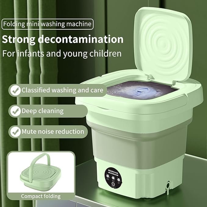 Mini foldable portable washing machine and mini foldable spin dryer