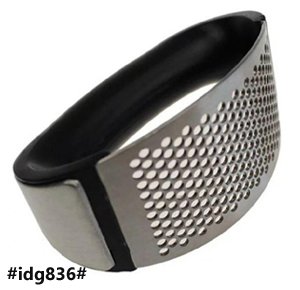 Kitchen Stainless Steel Garlic Press Professional Garlic Mincer Professional Food Grade Squeezer Stainless Steel Tool Easy to Clean Dishwasher Safe