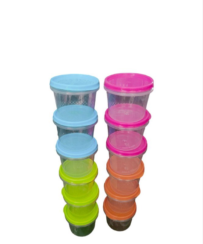 12 Pack120 oz Small Plastic Food Containers with Screw Lids Reusable Freezer Storage Jars To Go Containers