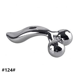 Face Roller Body Massager, 3D Face Massager Ball Head Y Shape Facial Lifting Lifting Beauty Lifting Body Face Massager (Silver)