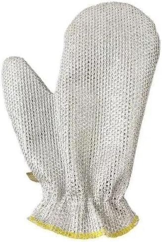 Non Scratch Wire Dishwashing Gloves, Waterproof Household