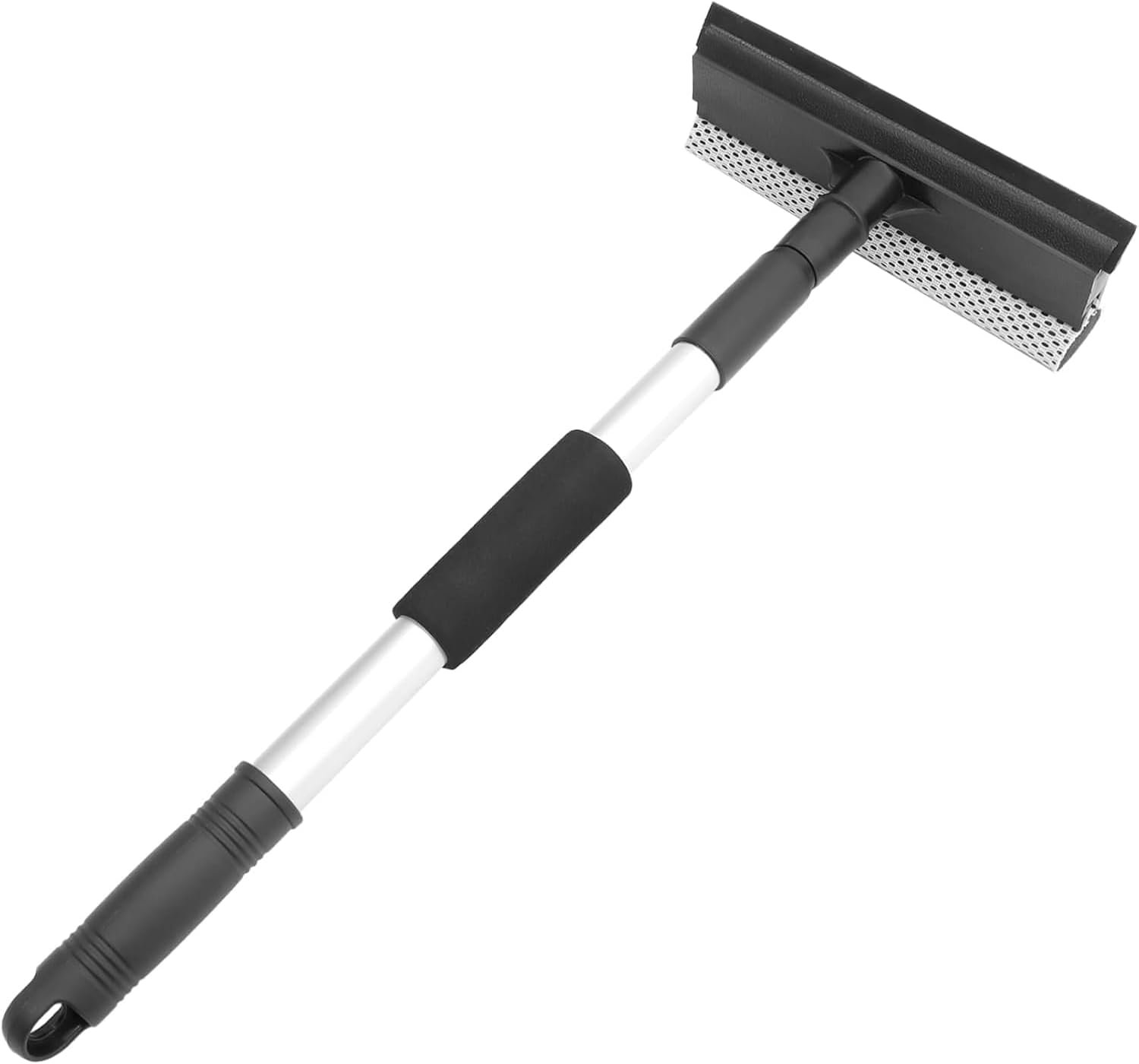 Cleaner Extendable Window Squeegee Cleaner Scrubber Brush Wiper Sponge,with Long-Reach Handle, Head Window Glass Cleaner, Car & Home Interior Exterior Use