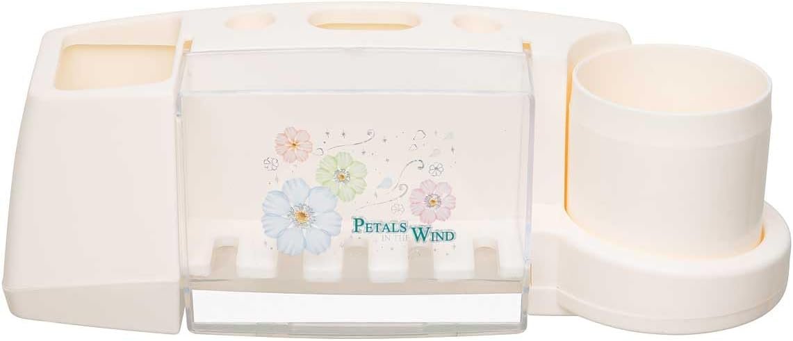 Plastic Toothbrush Wall Mounted Holder with 2 Suction Cups and Hook for Holding