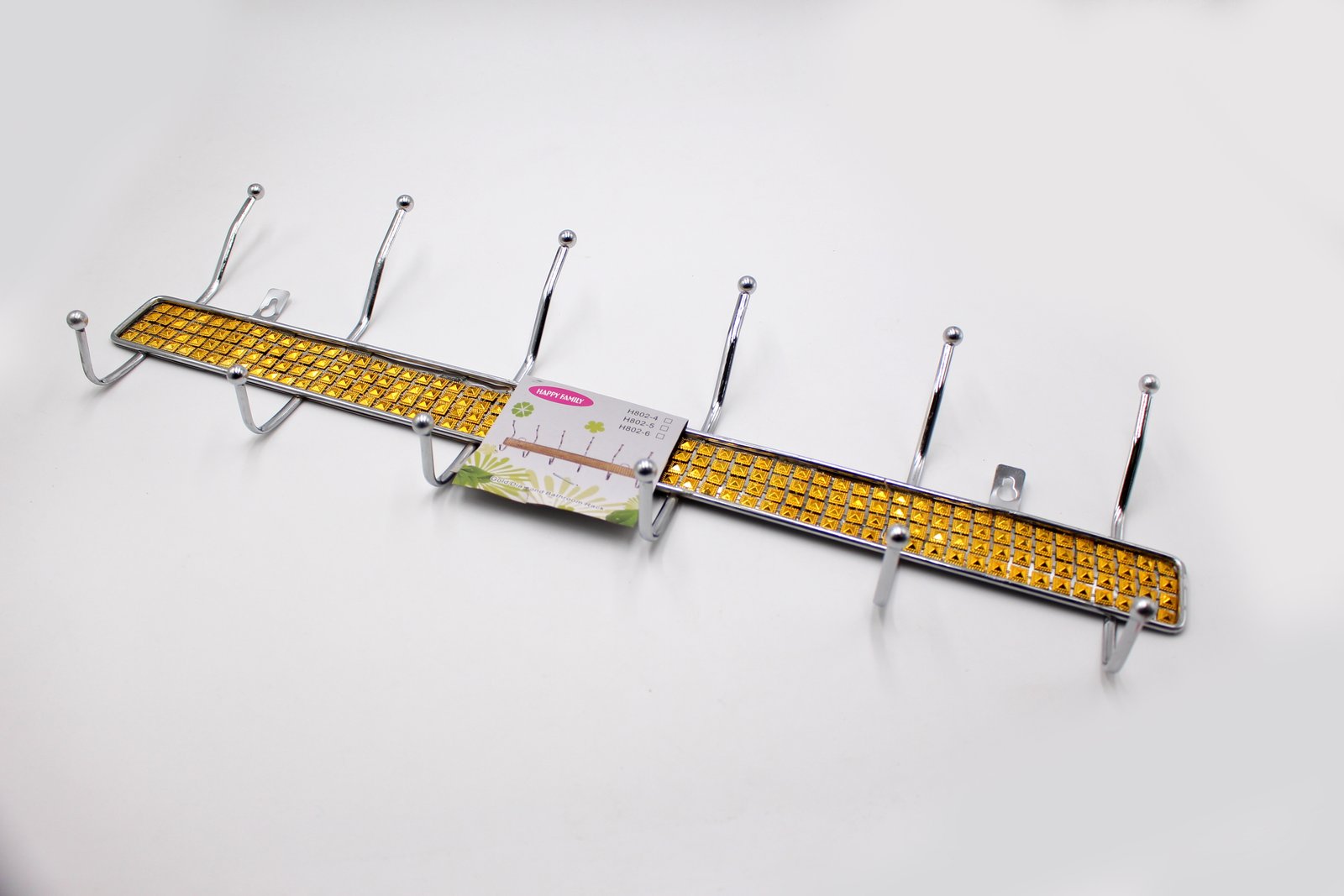 Stainless Steel Clothes Hanger, 6 Slots - Silver and colorful