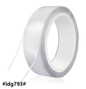 Washable Double Sided Adhesive Tape nano Tape, Reusable Adhesive Silicone Tape for Walls, Kitchen, Carpet Fixing, Photos Pasting, etc (Transparent, 3m)