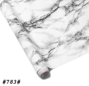Marble Pattern Waterproof PVC Wall Stickers Removable Wallpaper for Living Room 60cm x 5m