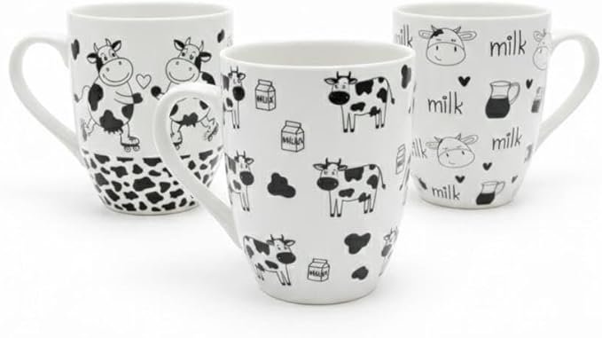 400ml Ceramic Coffee & Milk Mug Cup - Themed Gifts & Cow Lovers