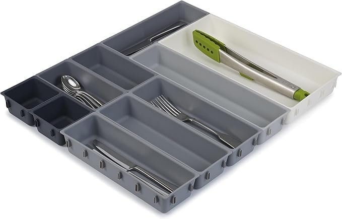 10 Piece Plastic Storage Trays Cosmetics, Stationary, Utensils Drawer Organiser