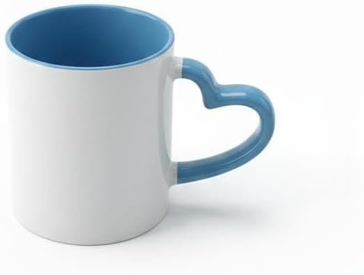 ​Ceramic Mug with Heart-Shaped Handle – 350ml Colorful Inner & Handle Coffee Mugs – Perfect for Valentine’s Day, Weddings, Anniversaries, and Home Decor.