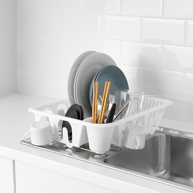 Plastic kitchen dish drying rack