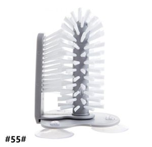 Water Bottle Cleaning Brush Glass Cleaning Brush Washer Glass Cup Cleaner Brush With Suction Base Glass Cup Bristle Brush