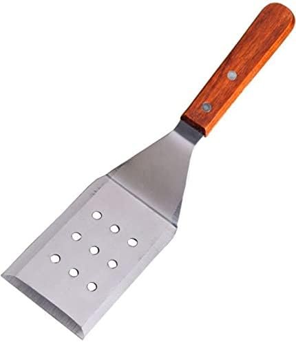 Professional Steak Turner Spatula Ladle Wooden Handle Stainless Steel