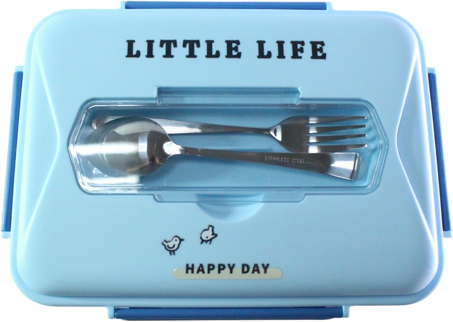 Lunch Box For Kids And Adults With 3 Compartments With Spoon Slot