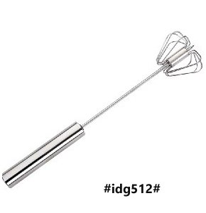 Egg Whisk, Press Hand Auto Rotating - Stainless Steel