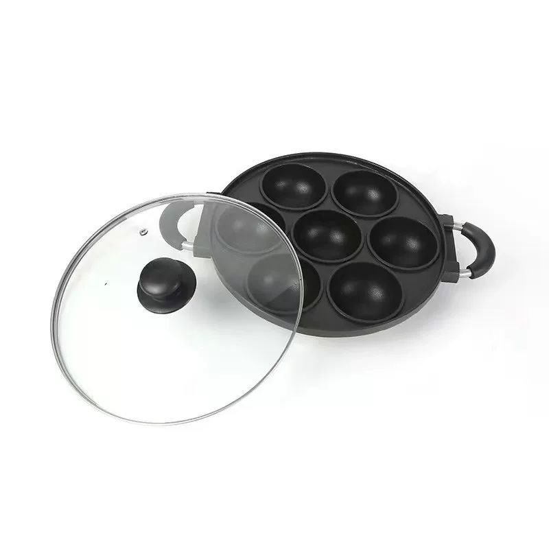 Holes Takoyaki Maker Grill Pan Octopus Ball Plate Home Cooking Baking Forms Mold Tray Baking Pan for Kitchen Tools 7 Cavity