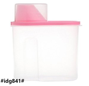 Portable Storage Bin Container, Airtight with Pour Spout and Measuring Cup, Sealed Clear Plastic Food Saver for Rice Grain Cereal Oatmeal Flour Sugar