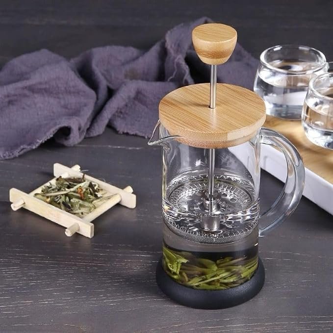 Glass French Press Tea Maker for Best Tasting Coffee and Tea,(350ml)