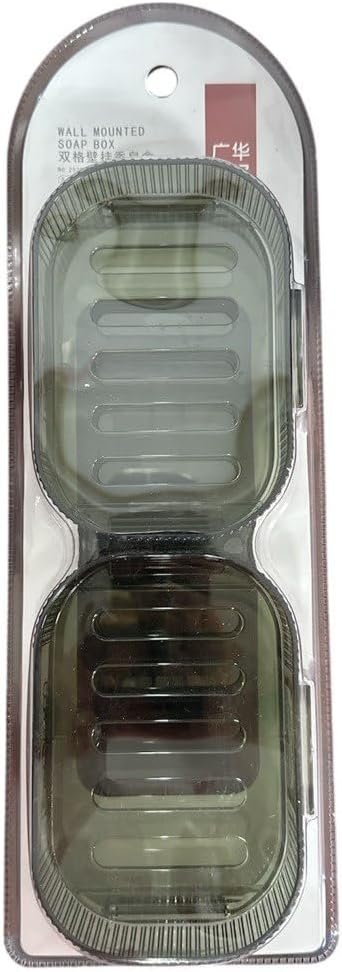 1 Set Wall-Mounted Soap Stand Transparent No Drilling Soap Tray Wall