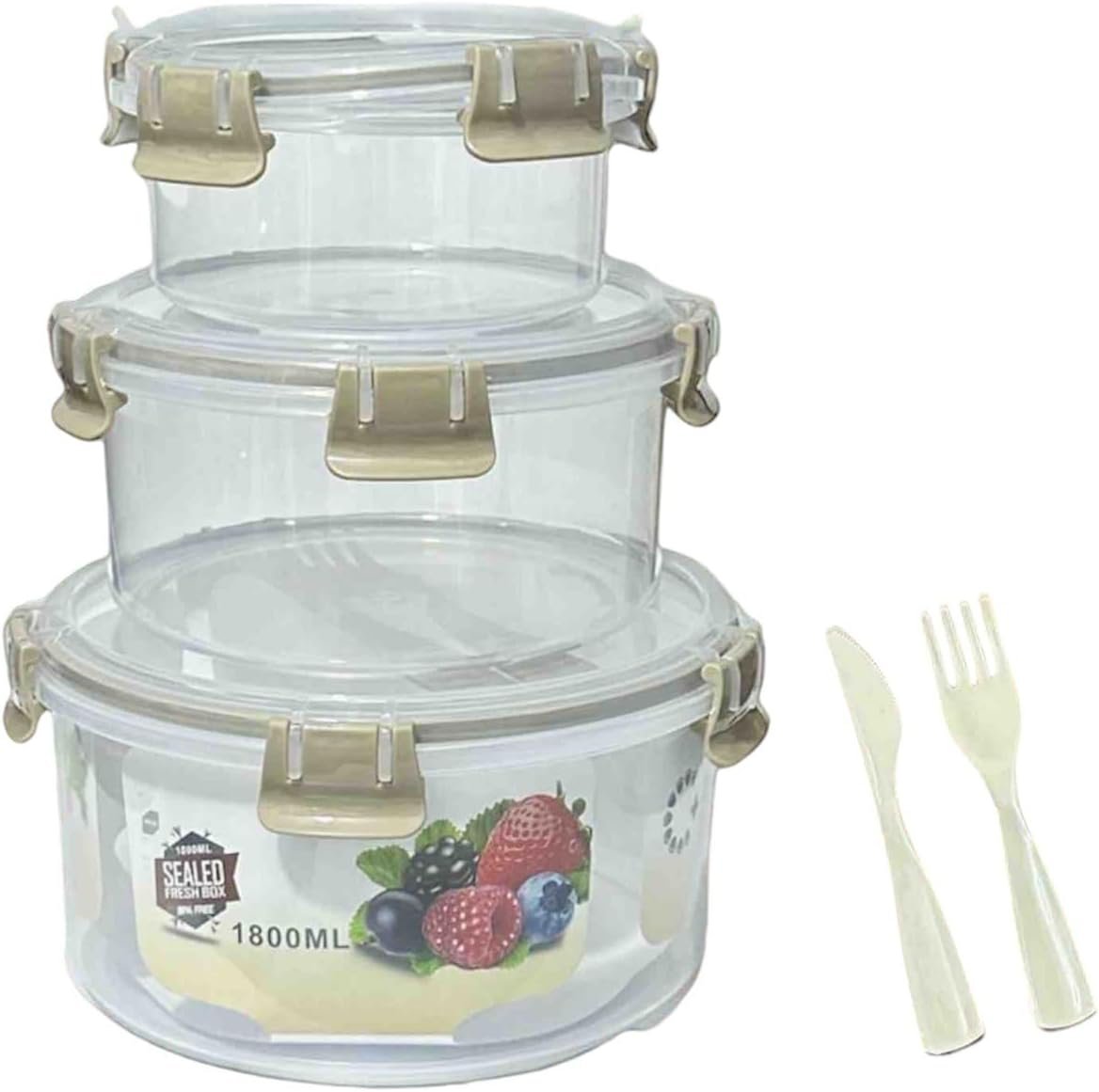 3pcs Household Kitchen PP Plastic Preservation Box