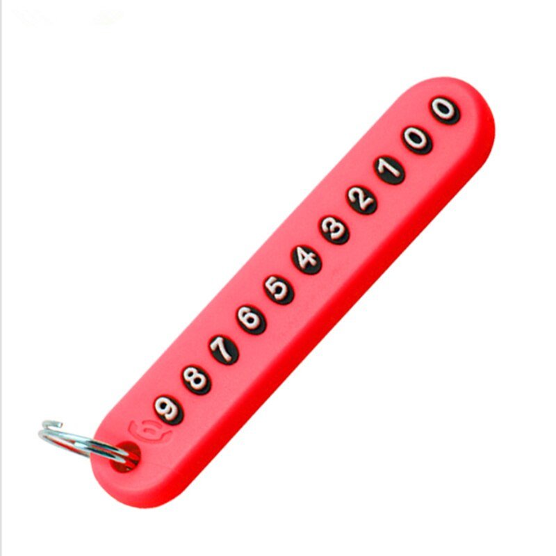 Car Keychain Anti-lost Number Card Contact Phone Mobile Phone Number Plate Car Key Anti-lost Number Card
