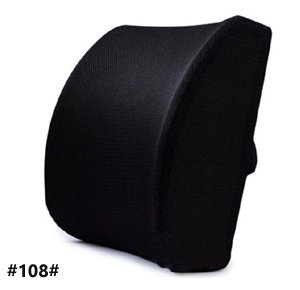 Car Memory Foam Cotton Lumbar Support Back Cushion, Lower Back Pain Relief Back Pillow for Computer/Office Chair, Car seat, Recliner ,Black