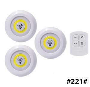 led light with remote control set of 3