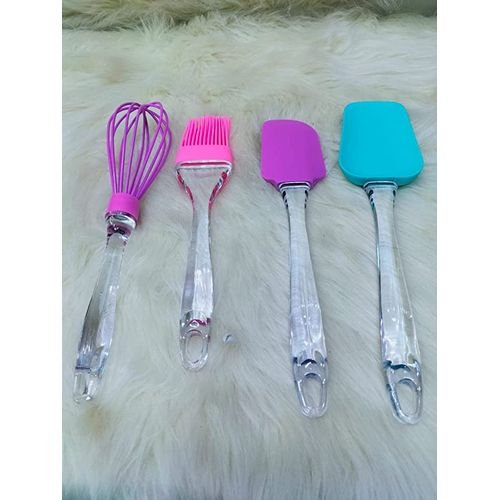 Acrylic Hand Silicone Dispenser Set 4 Pcs Brush Silicone Different