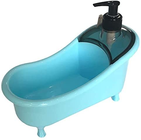 Plastic Bath-Shaped Soap Dispenser with Holder - random color