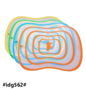 Kitchen Plastic Cutting Board, 4 Pieces Non-slip Plastic Cutting Boards Anti-Bacterial Cutting Board