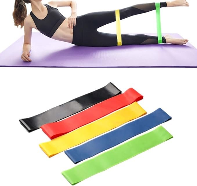 Bands Fitness Resistance Belt Fitness Rubber Band Elastic Exercise Straps Indoor 5 Color