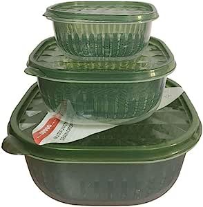 3Pcs Fruit Vegetable Storage Containers For Fridge Produce