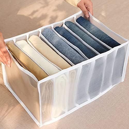 Washable Closet Clothes Organizer Upgraded Foldable Mesh Storage