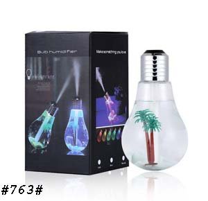 Mini Bulb office glass oil diffuser with 7 colors USB charge bulb air ultrasonic air humidifier