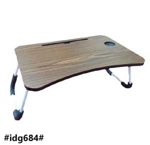 Portable Multi use Folding Laptop Table Work From Home dark brown