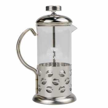 Press Coffee Maker | Stainless Steel Insulated Coffee Press | Heat Resistant Thickened Borosilicate Coffee Pot for Outdoor Camping Travelling 350ml