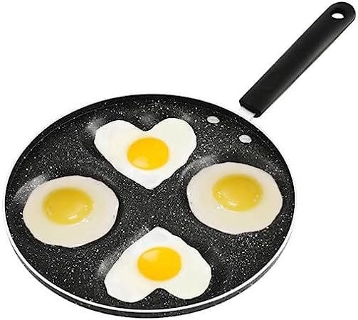 Egg Frying Pan 4-Cups Heart Shape Non Stick Multifunctional Fried Egg Cooker