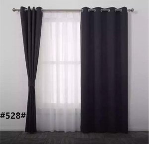 Velvet Solid Pattern Curtain Panels