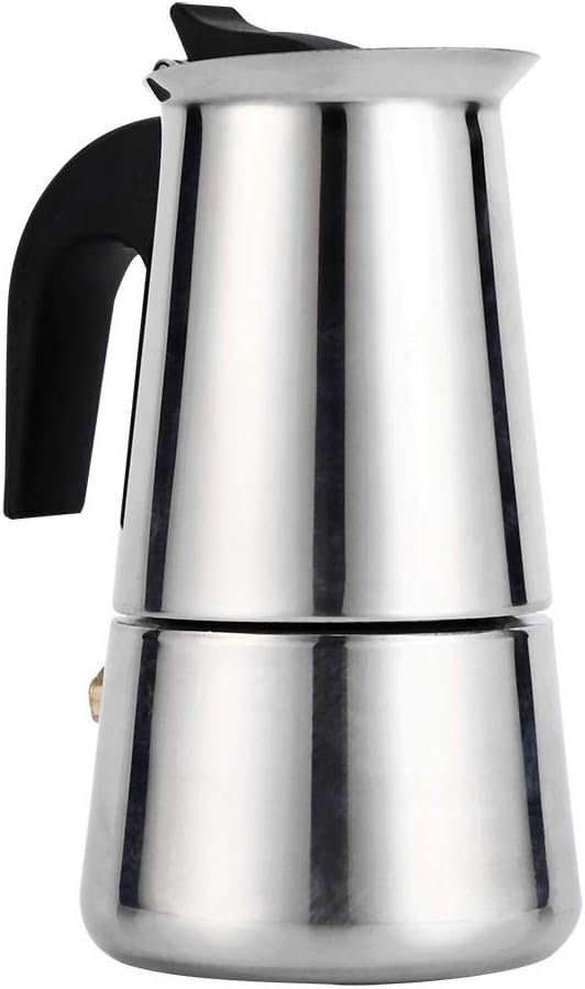 Espresso Coffee Maker, Stainless Steel Italian Espresso Coffee Maker for Gas Stovetop (2 cup)
