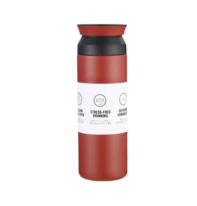 Stainless Steel Insulated Thermos Sports Water Bottle Keep Cold and Hot for 8-12 Hours BPA Free Drinking Flasks for School Office 500ml