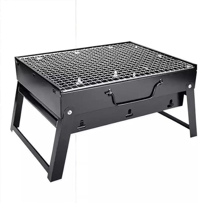 Portable Folding Lightweight BBQ Grill Easy to Assemble and Clean Perfect for Outdoor Camping Picnics Cooking Hiking (44*30*7.5 )