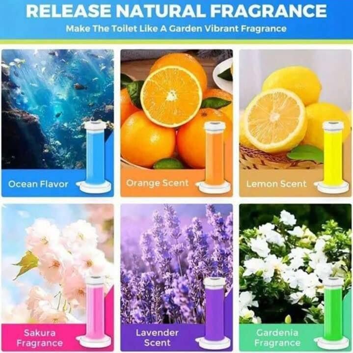 ​Fresh Scent Toilet Gel Cleaner - Automatic Toilet Bowl Deodorizer and Cleaner, Long-Lasting Freshness, Prevents Limescale & Stains - Includes Easy-to-Use Applicator Syringe