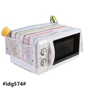 Microwave Oven Cover Dustproof Storage Bag Waterproof Double Pocket Organizer Holder Kitchen Gadgets Tools