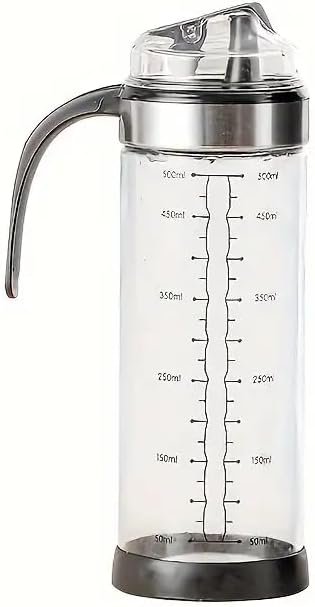 Oil Bottle Auto Open Automatic Opening And Closing Oil Bottle Leak-proof Olive Oil Storage Bottle Vinegar Dispenser Suitable For Cooking, Baking, Salad, Grilling (500 ML)