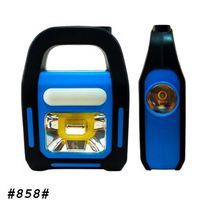Ultra Bright 3 in 1 Camping Flashlight with Solar Panel Hurry Bolt LED Work Light USB & Solar Panel Rechargeable