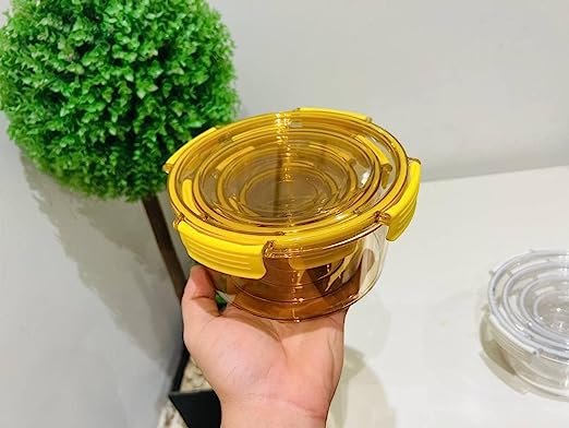 Set Of 4 Acrylic Refrigerator Storage Box, Clear Seasoning Box