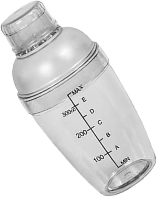 Cocktail Bottle, Clear Shaker Hand Drink Mixer Tea Shaker Cup Drink (300ml)