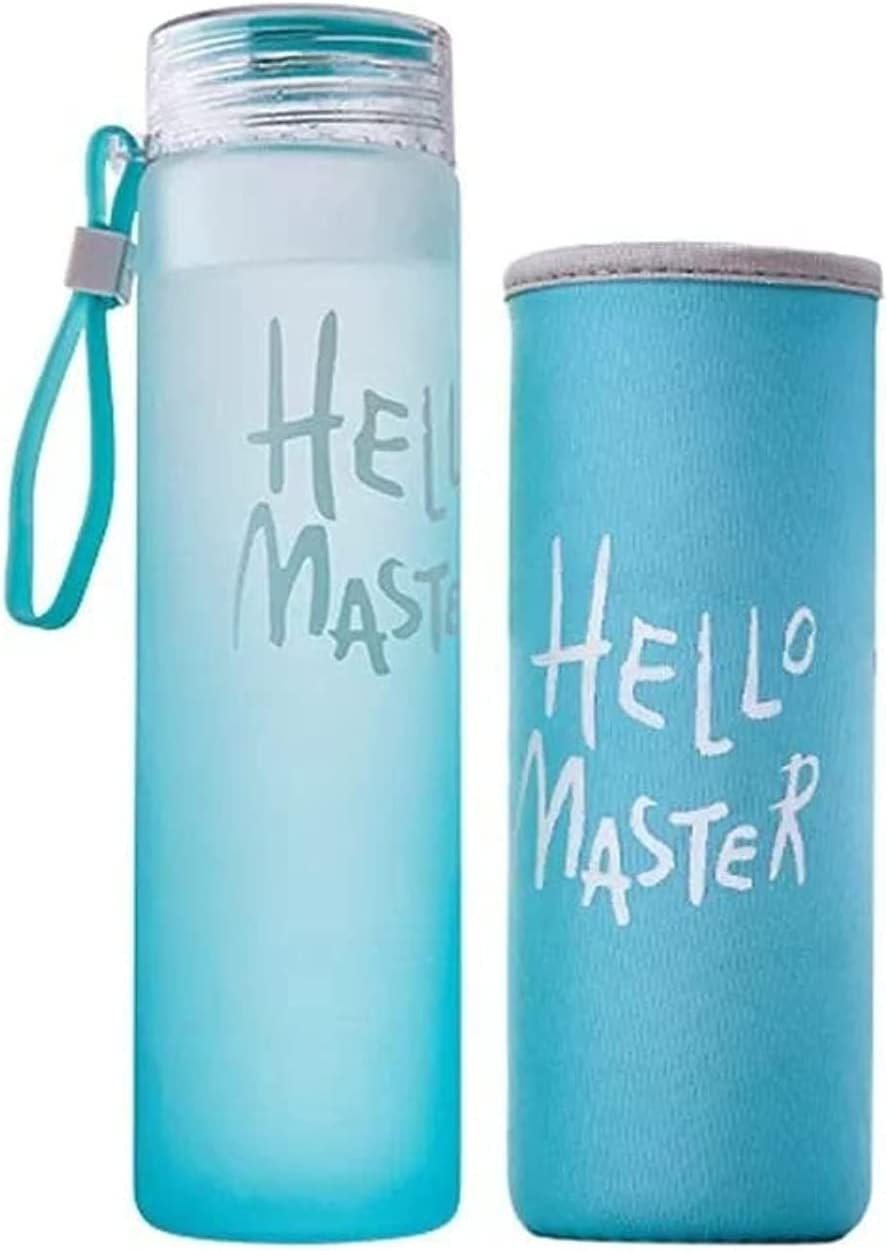 Acrylic-500ml Water Bottle Heat Resistant Glass Juice Portable Milk Mug Travel Camping Drinkware