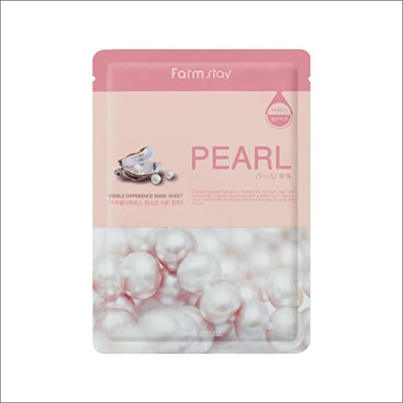 Farm stay Visible Difference Pearl Sheet Mask for Acne removal, Skin Brightening and Skin De-Tan(Unisex)